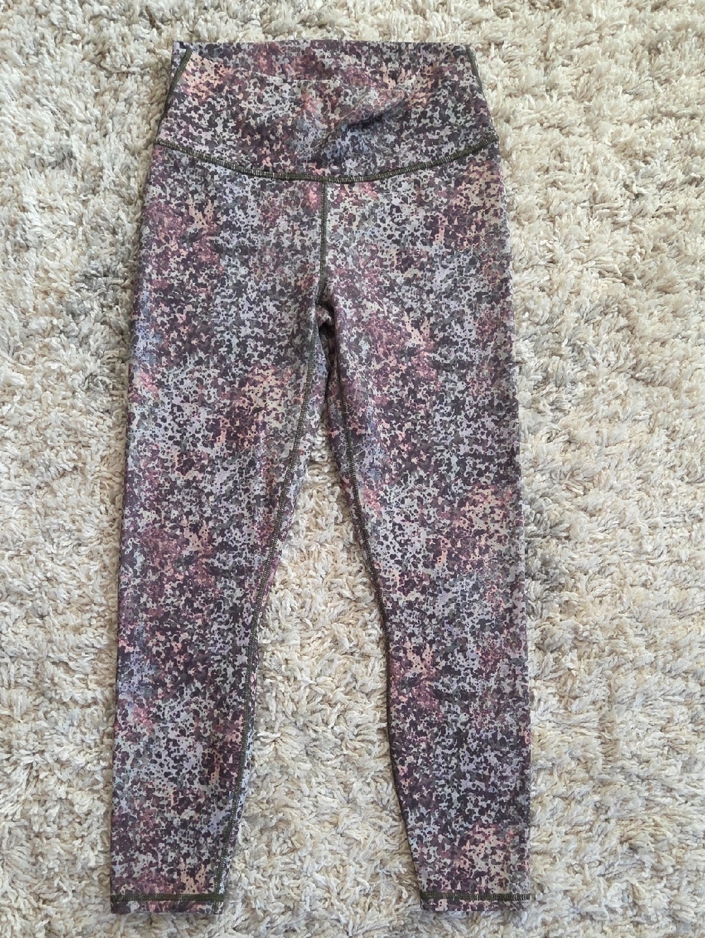 Fabletics High-Waist Pink and Green All-Over Print Leggings